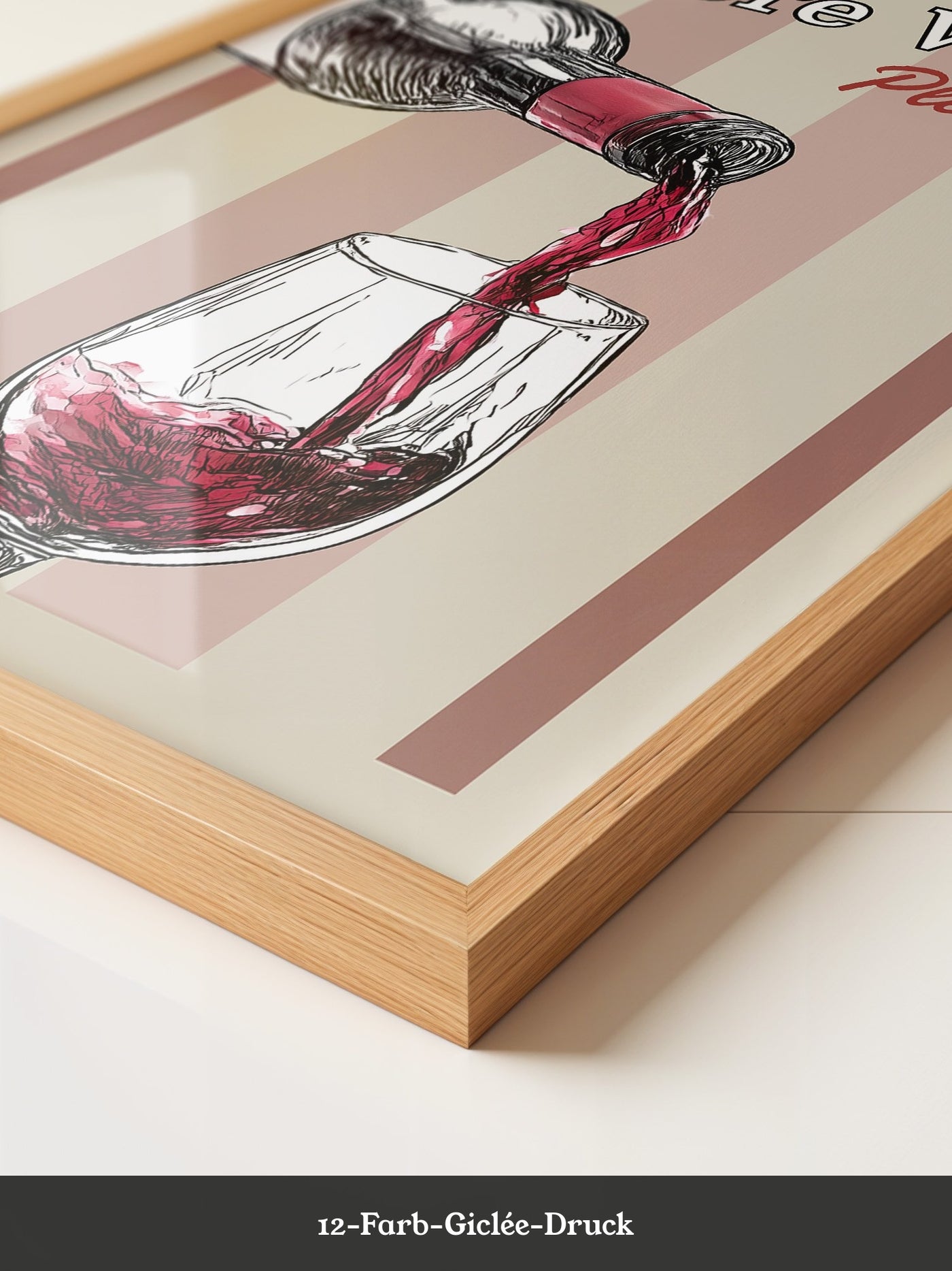 Weinglas Rotwein Zeichnung