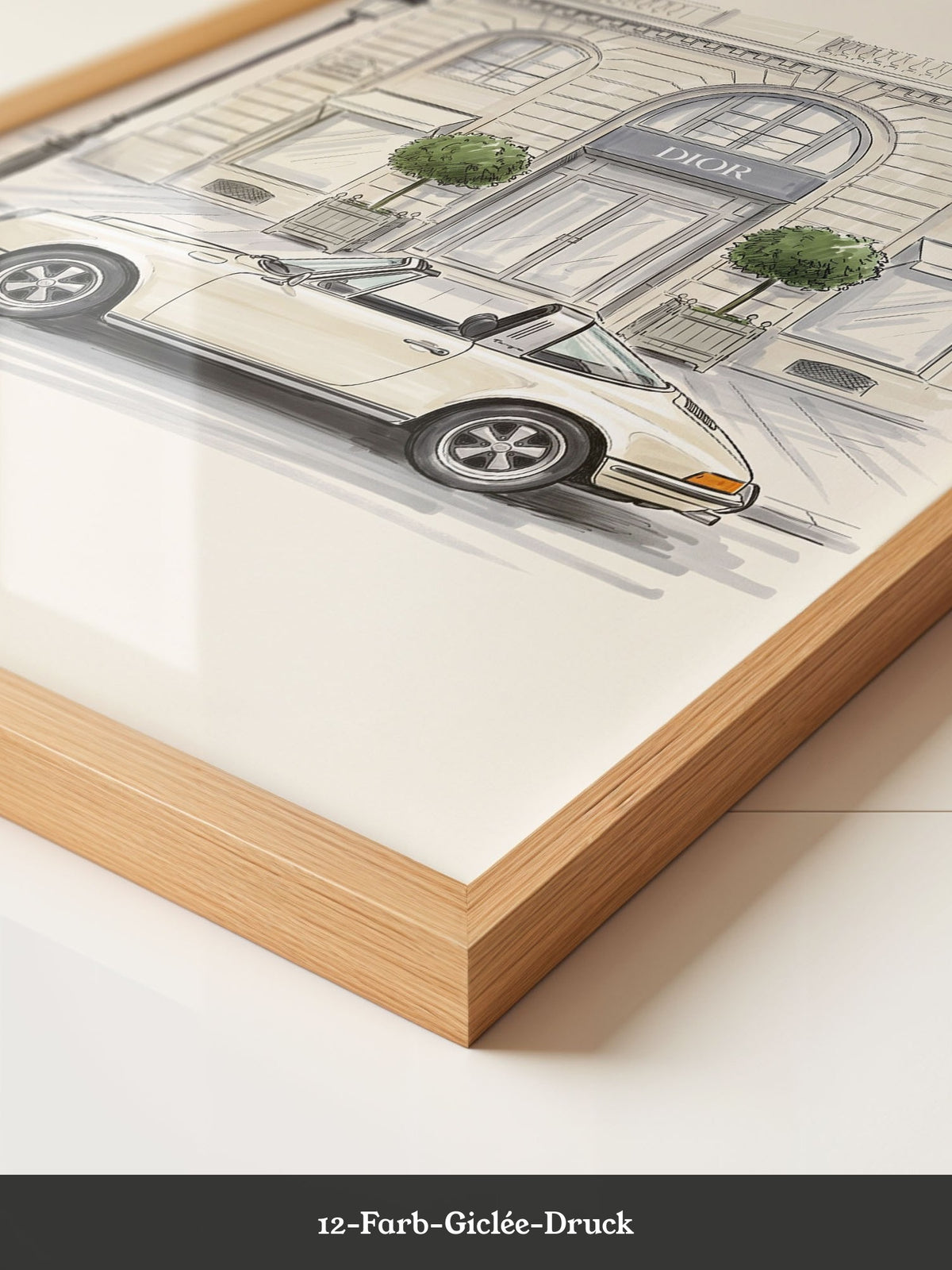Elfer Cabrio Illustration Creme