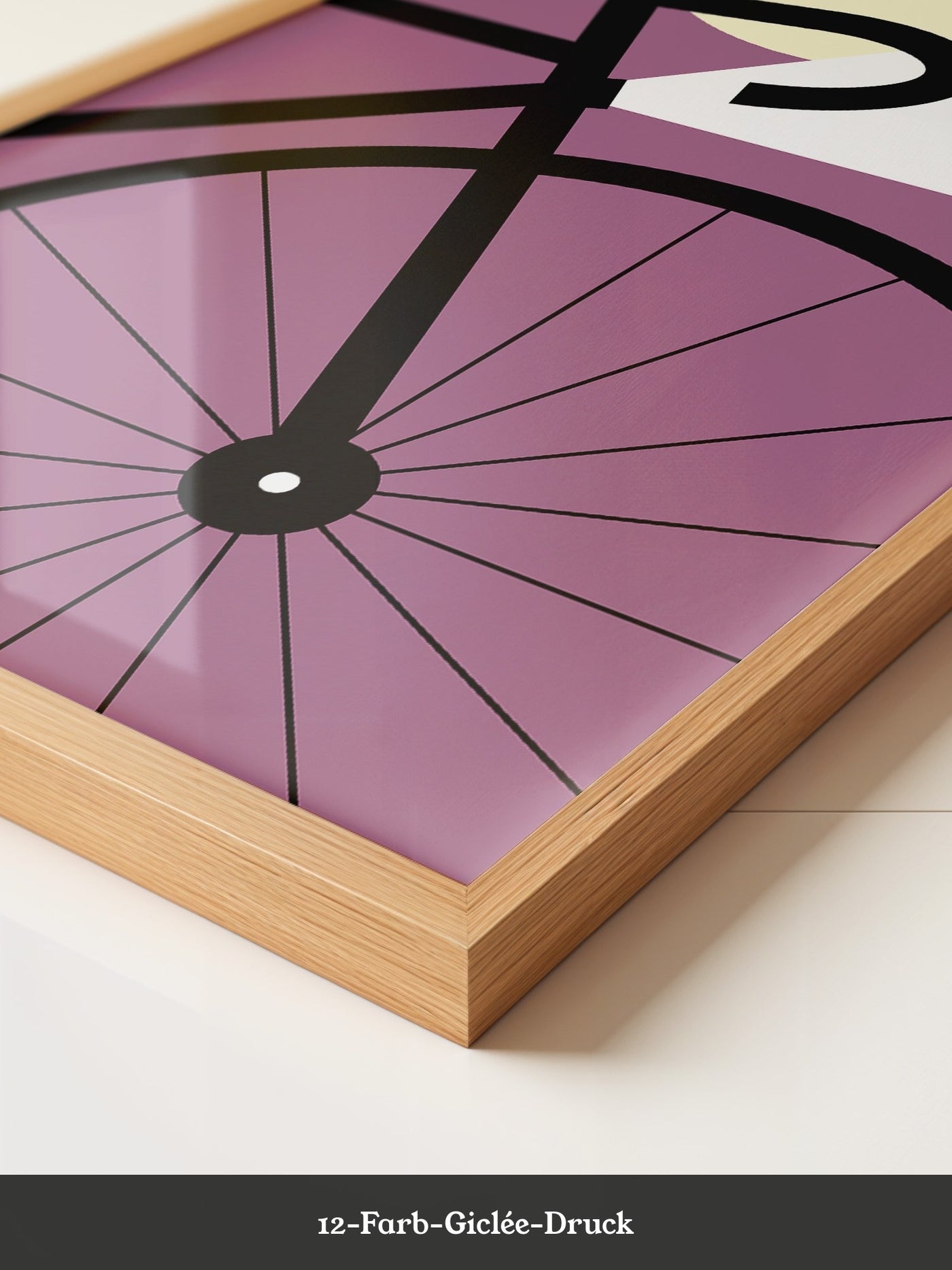 Fahrrad Grafik lila Retro