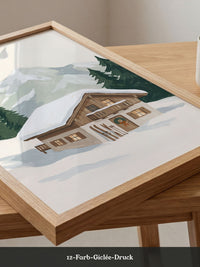 Winterhütte am Berg