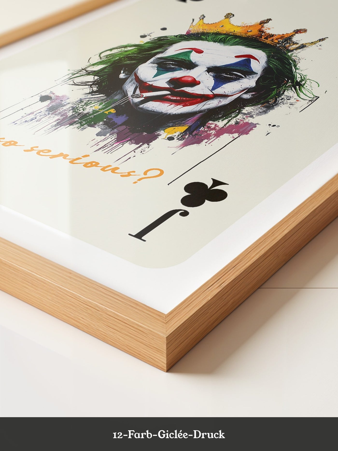 Joker Karte Krone Kunstdruck
