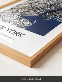New York Straßenkarte Minimalistisch