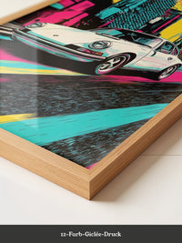 Porsche Retro Stadt Pop-Art