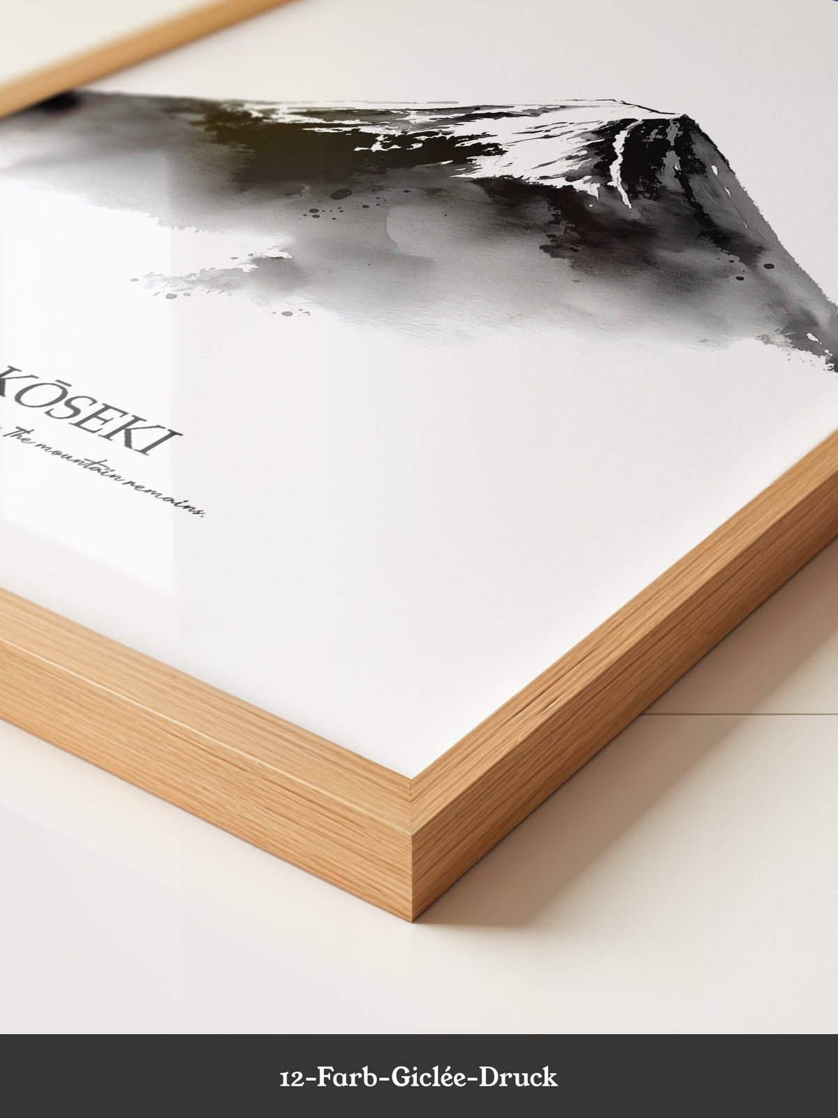 Berg Aquarell Zen Schwarzweiß