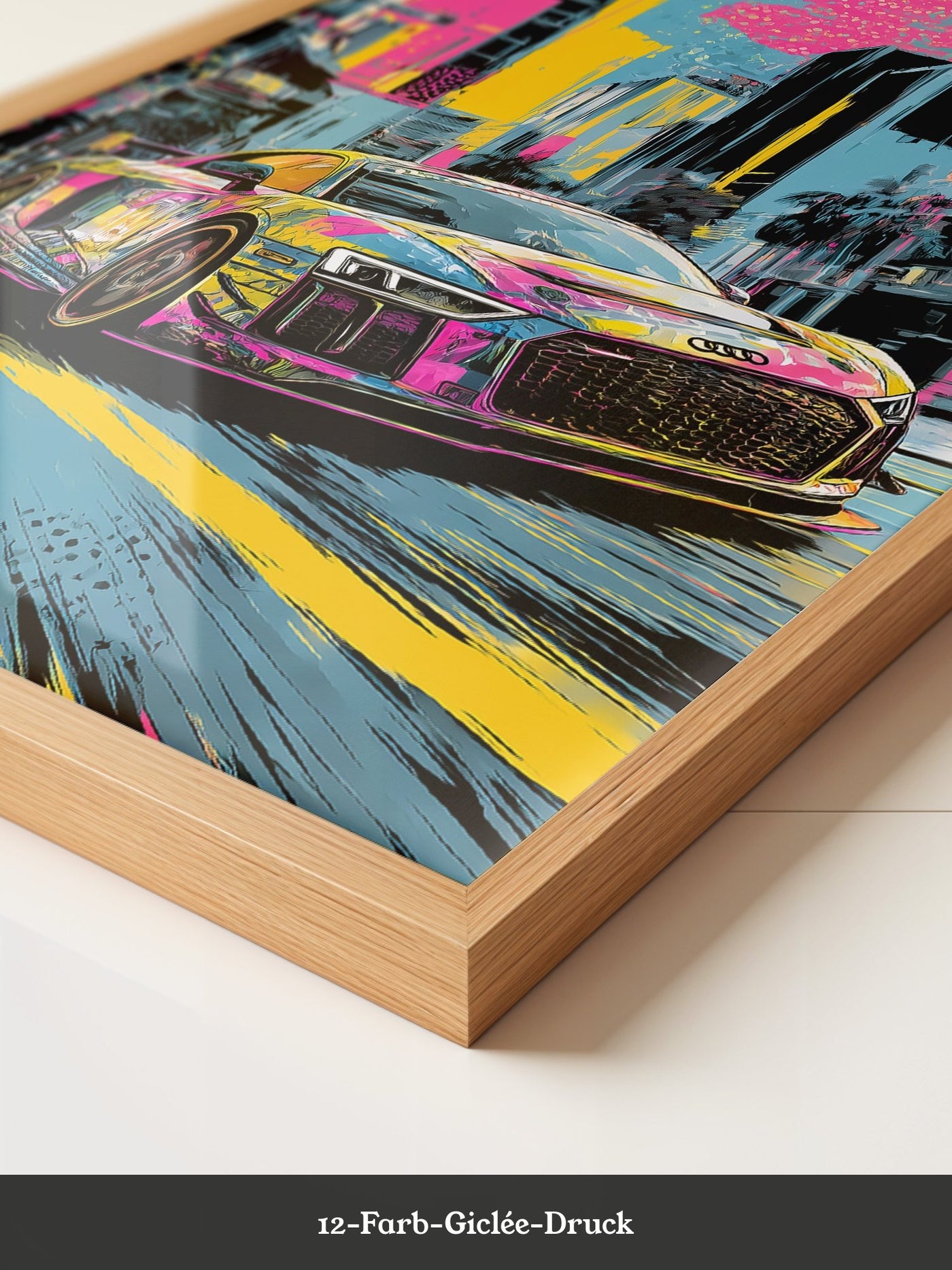 Sportwagen Pop-Art Stil