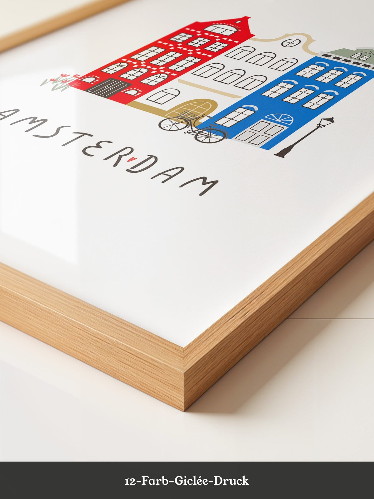 Grachtenhäuser Amsterdam Grafik