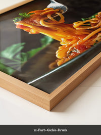 Spaghetti Gabel Nahaufnahme