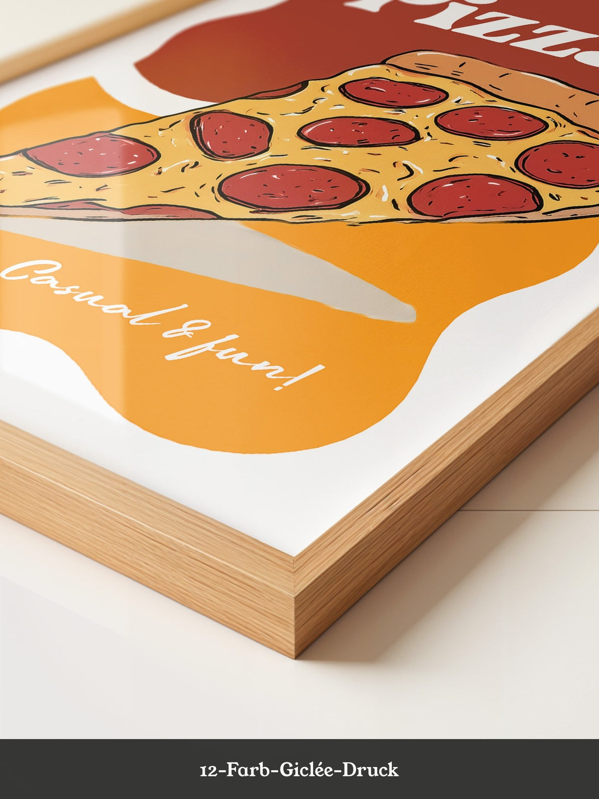 Pizza Stück Pop-Art
