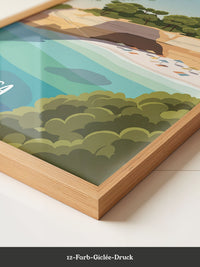 Menorca Strandbucht Illustration