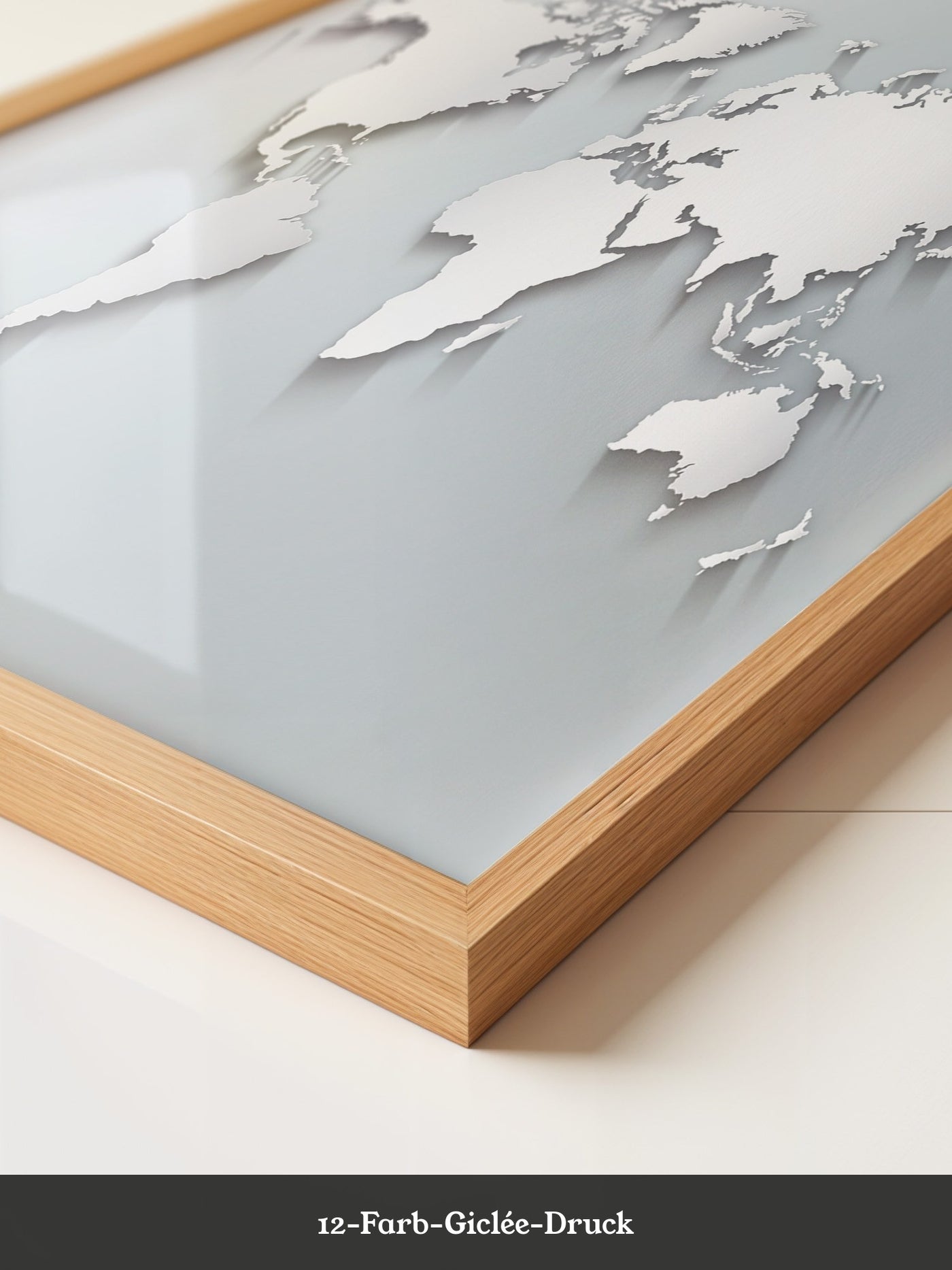 Weltkarte Relief Schatteneffekt