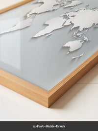 Weltkarte Relief Schatteneffekt