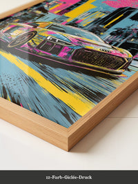 Sportwagen Pop-Art Stil