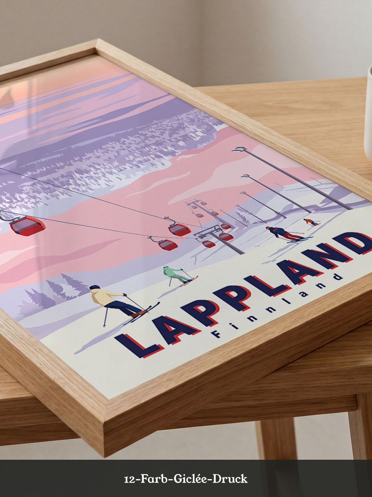 Lappland Skifahren Illustration
