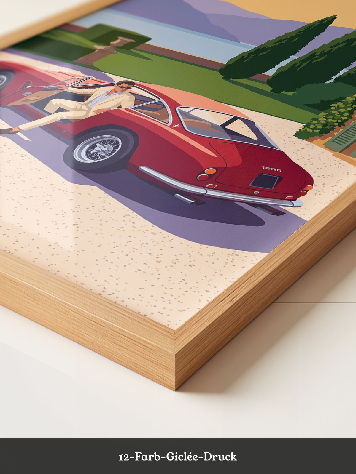 Roter Sportwagen Illustration