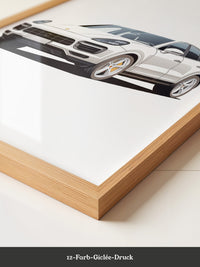 Porsche weiß modern Illustration