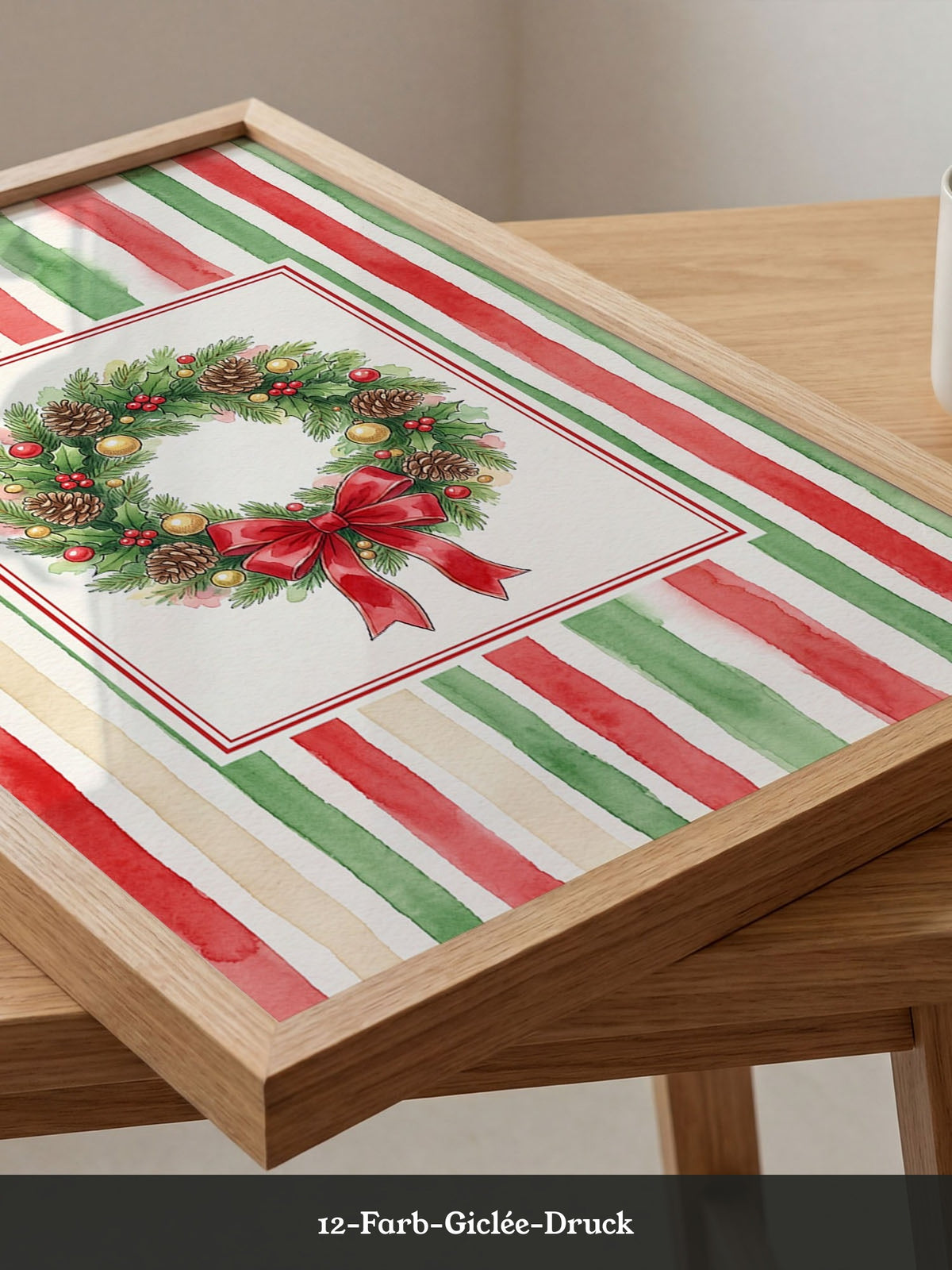 Weihnachtlicher Kranz Aquarell