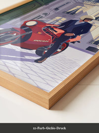 Roter Sportwagen Poster Illustration