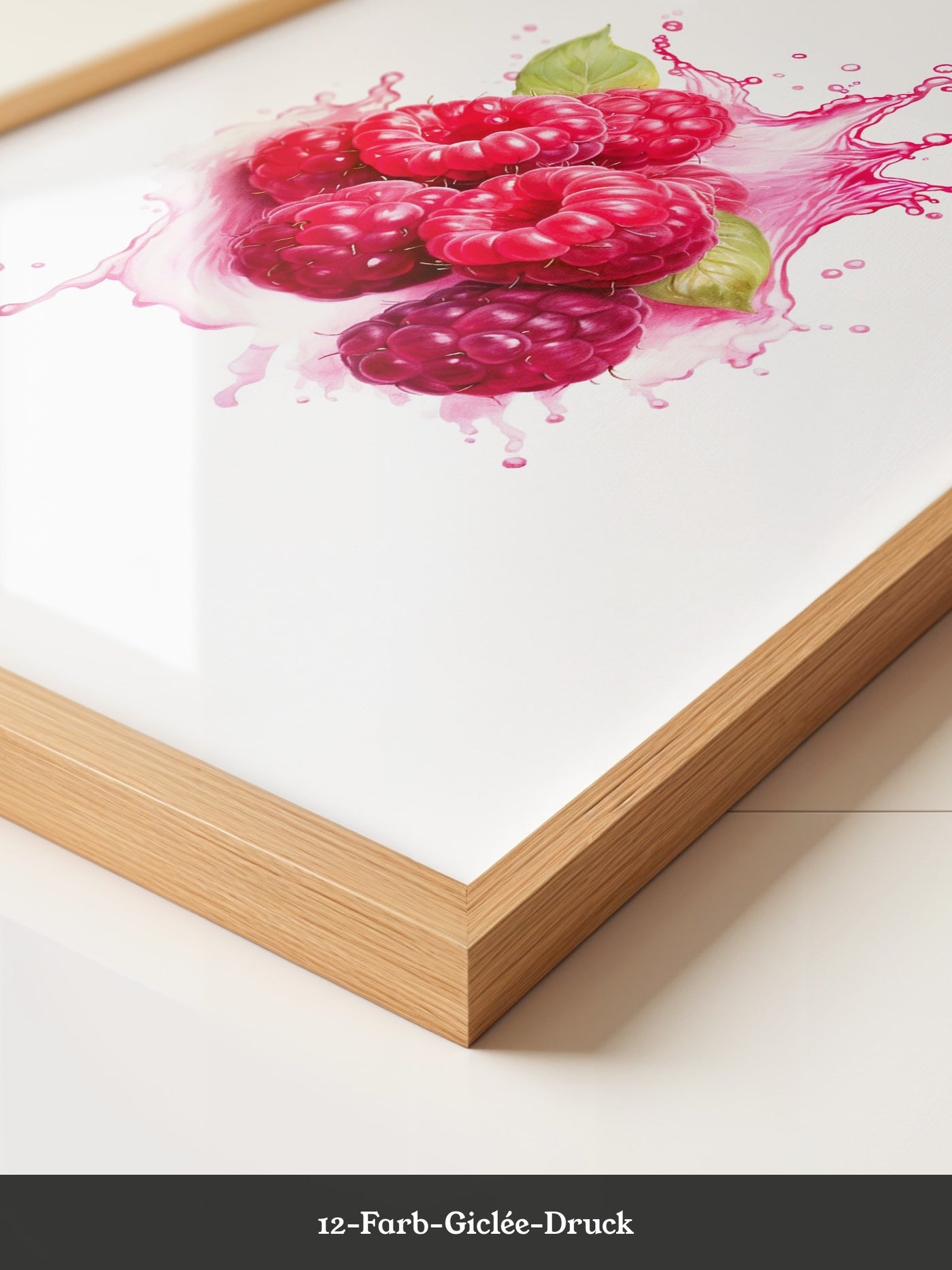 Himbeeren Spritzer Aquarell