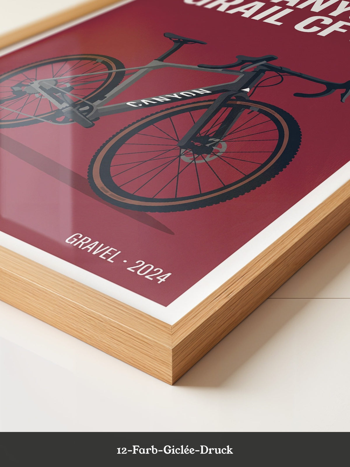 Gravelbike Illustration Rot