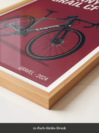 Gravelbike Illustration Rot