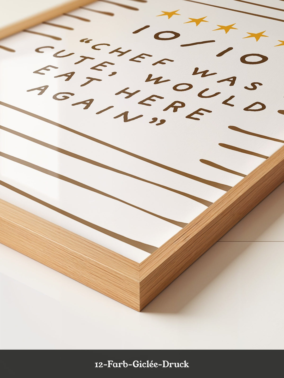 Sternebewertung Handlettering Braun
