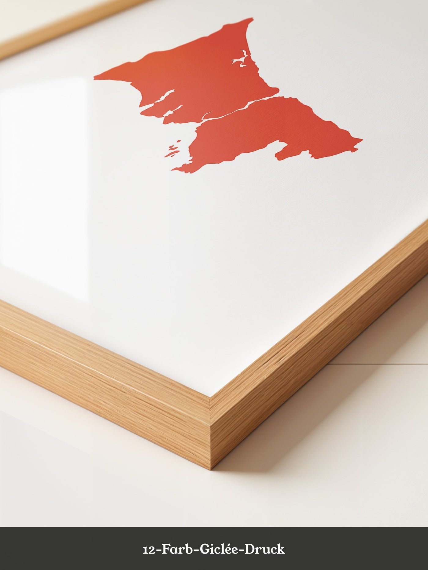 Rote Küstenlinie minimalistisch