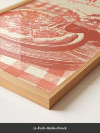 Pizza Illustration Retro-Stil