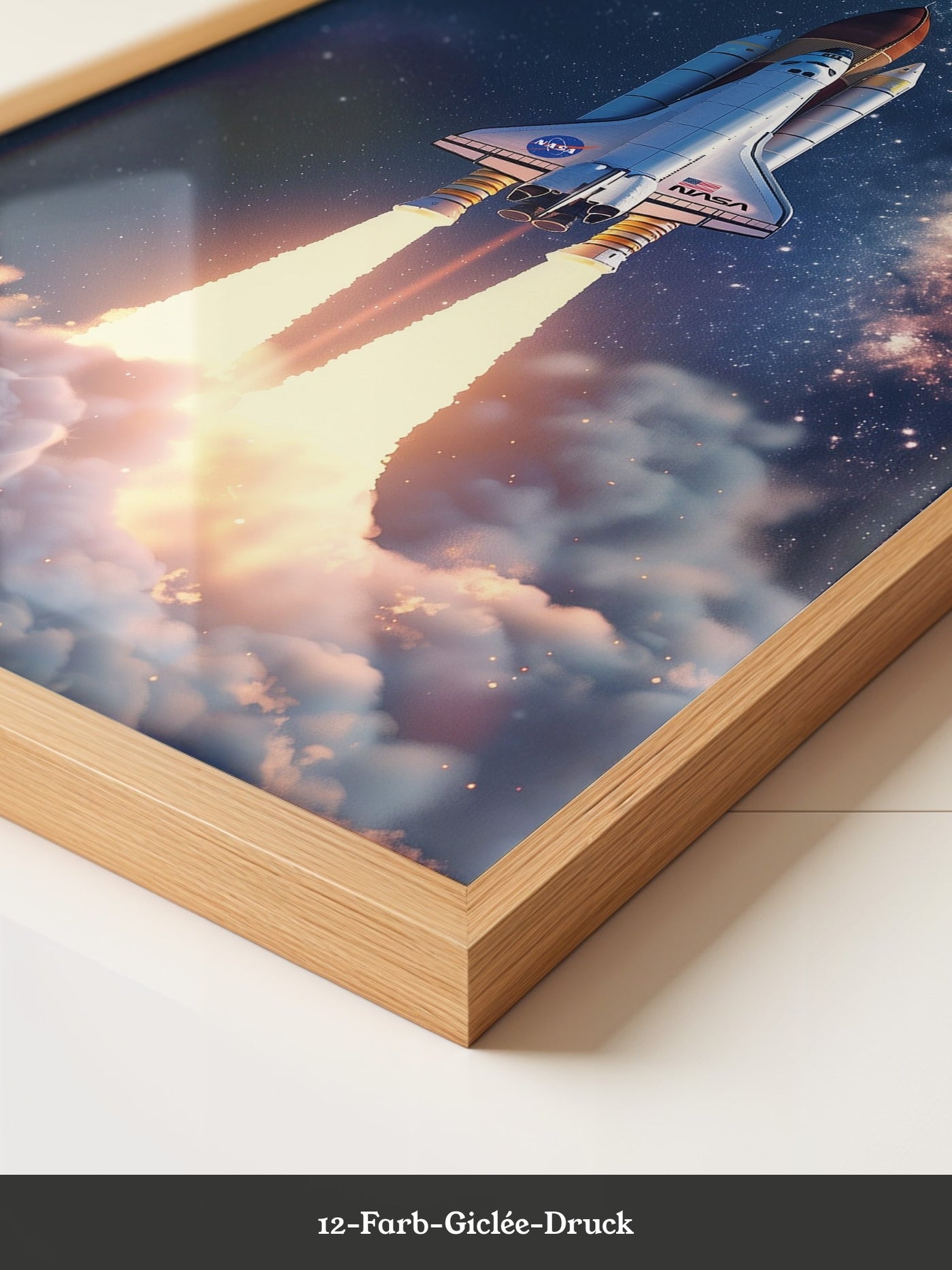 Raumfähre Start Galaxie Hintergrund