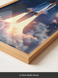 Raumfähre Start Galaxie Hintergrund