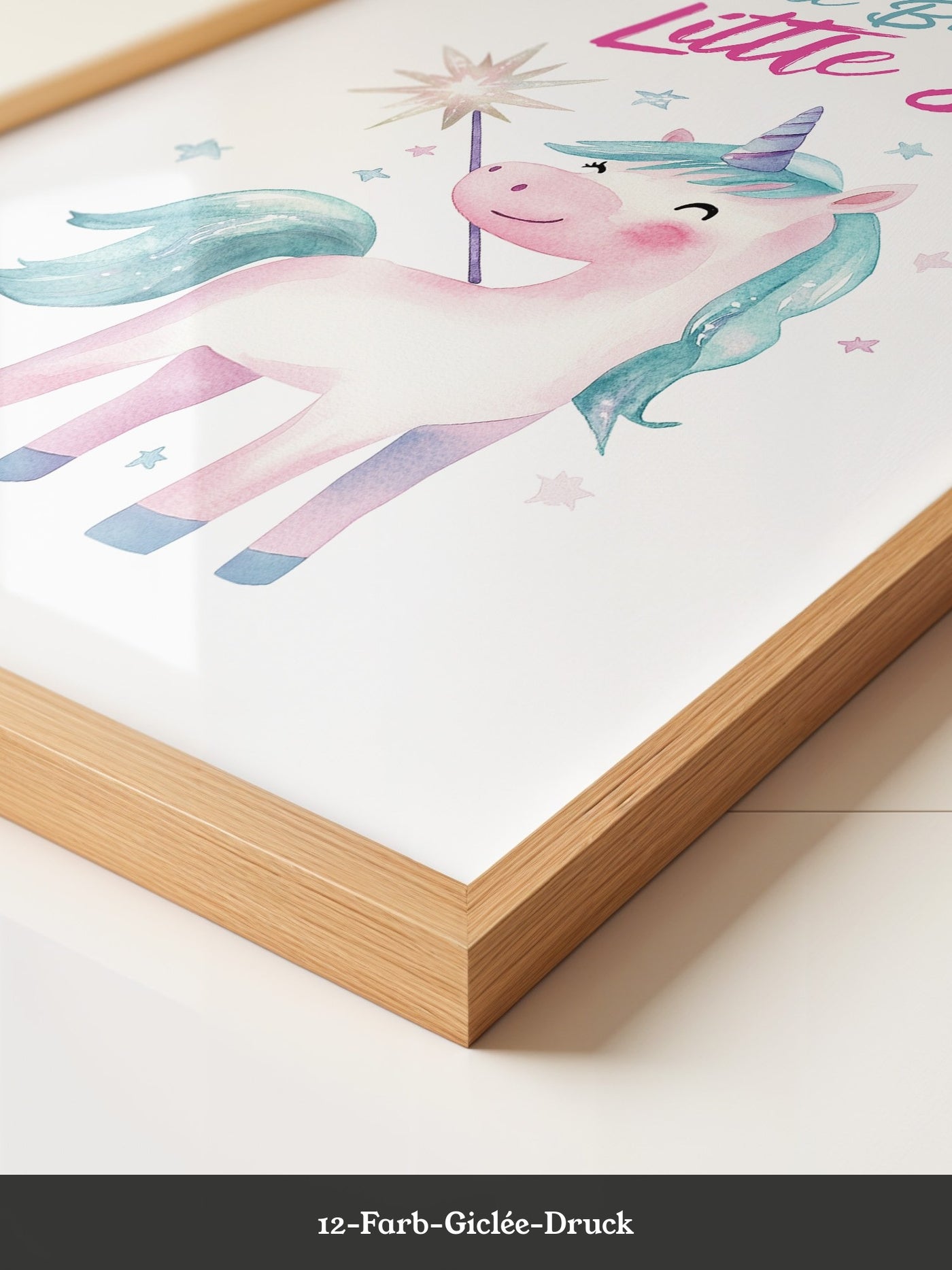 Einhorn Aquarell Zauberstern
