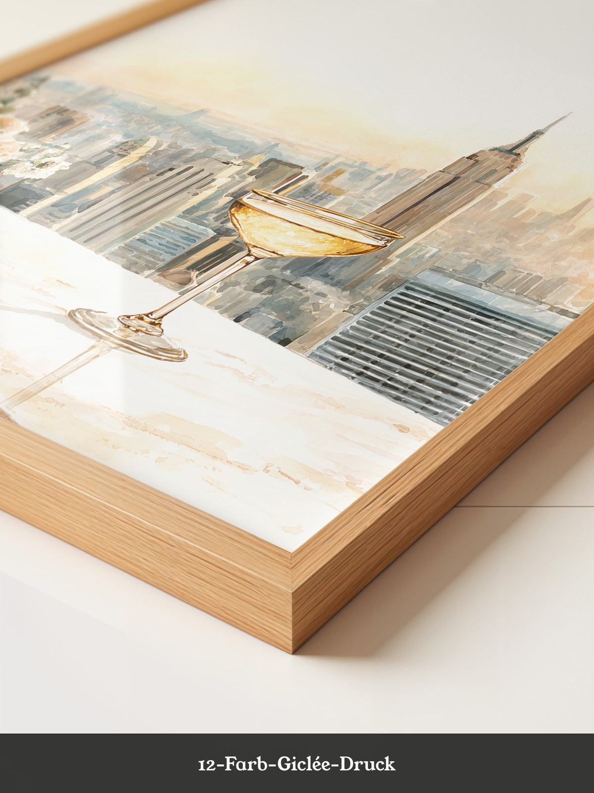 Champagner Stadt Skyline Pastell