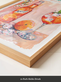 Aperol Orangen Spritz Aquarell