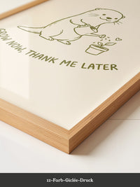 Niedlicher Otter pflanzt Liebe