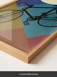 Fahrrad geometrisch bunt