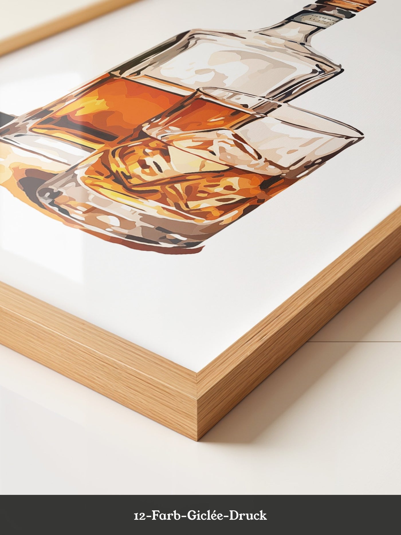 Whiskeyflasche Grafik Retro