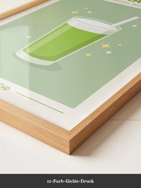 Matcha Latte grün Erfrischung