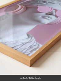 Büste Kopfhörer Brille Rosa
