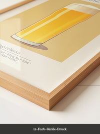 Weizenglas Illustration minimalistisch