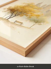Stadtpark Herbst Aquarell