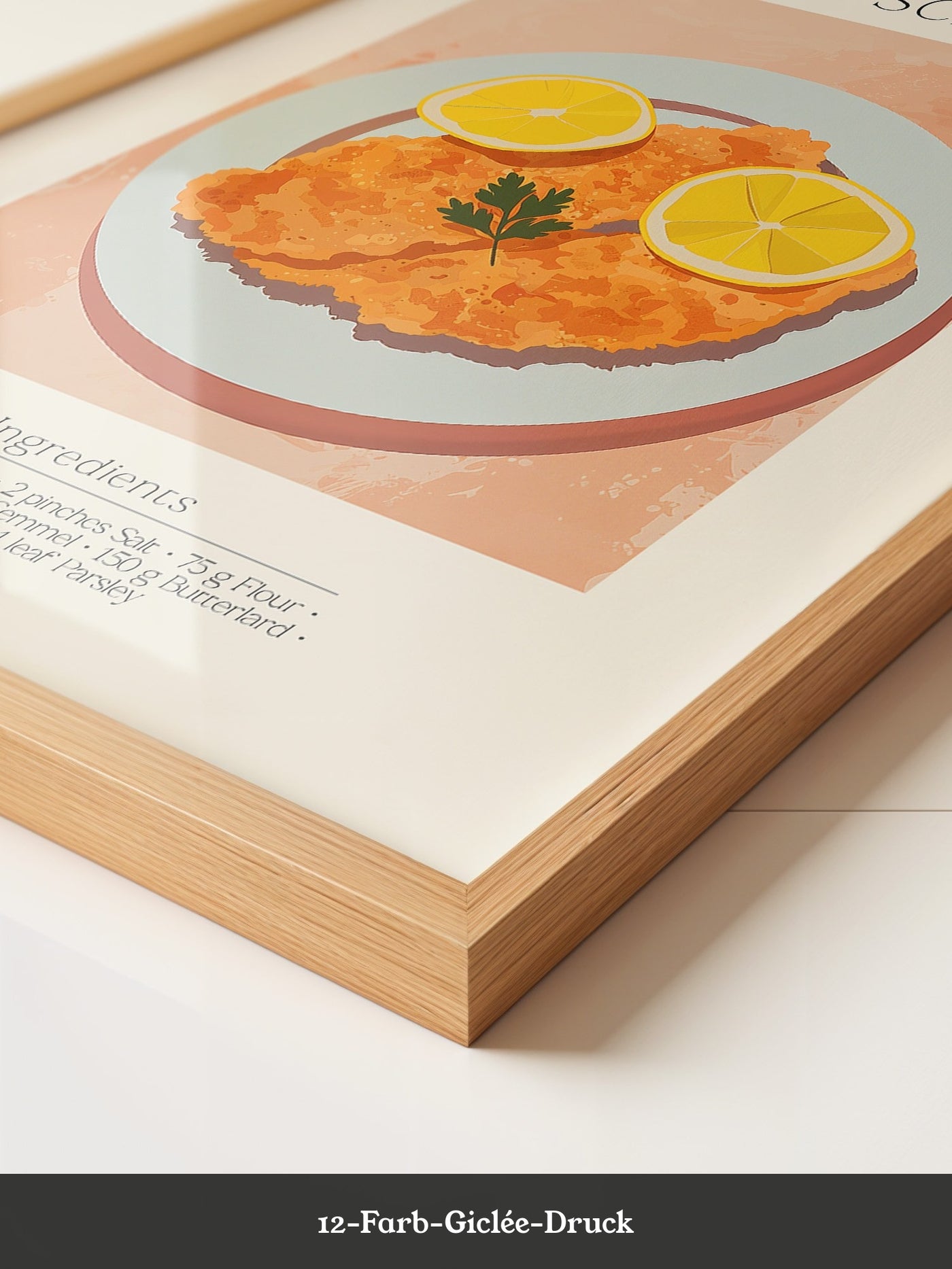 Schnitzel Teller Illustration