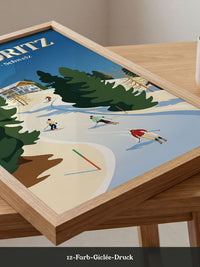 Skifahrer Berglandschaft Blau
