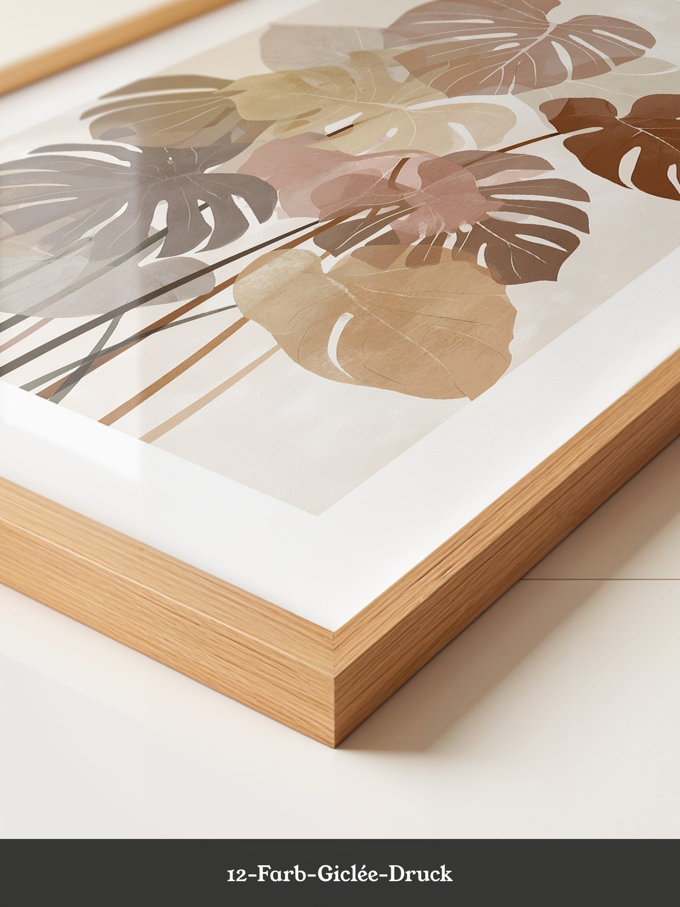 Monstera Blätter Erdtöne