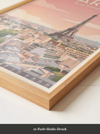 Eiffelturm Pastell Skyline