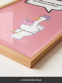Ente Toilette Lesend Cartoon
