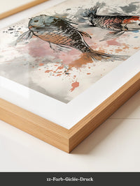 Koi Fische Aquarellspritzer