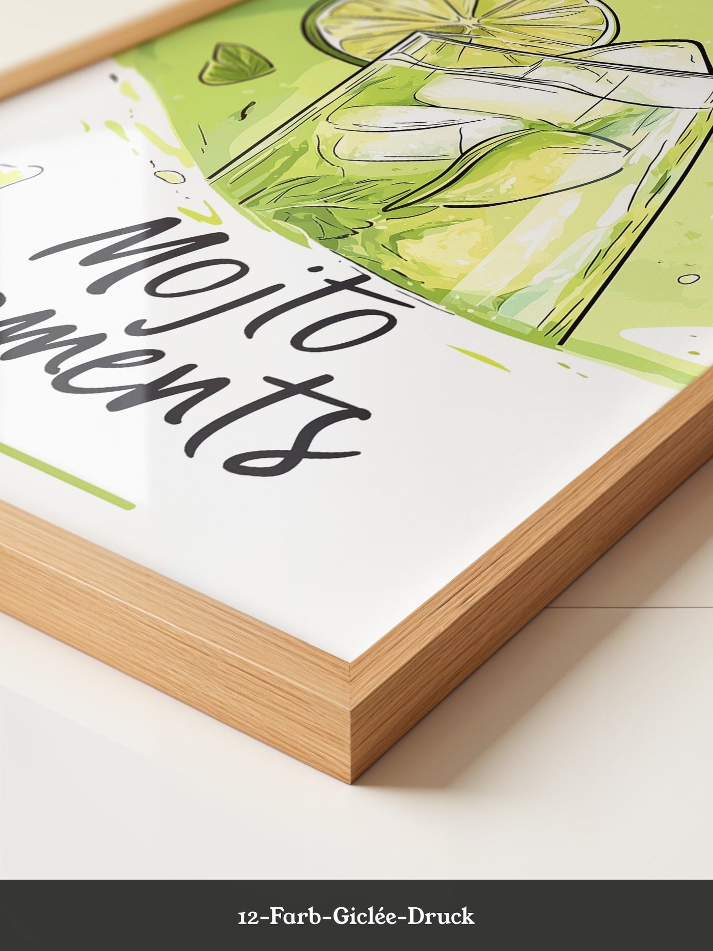 Mojito Glas Illustration Grün