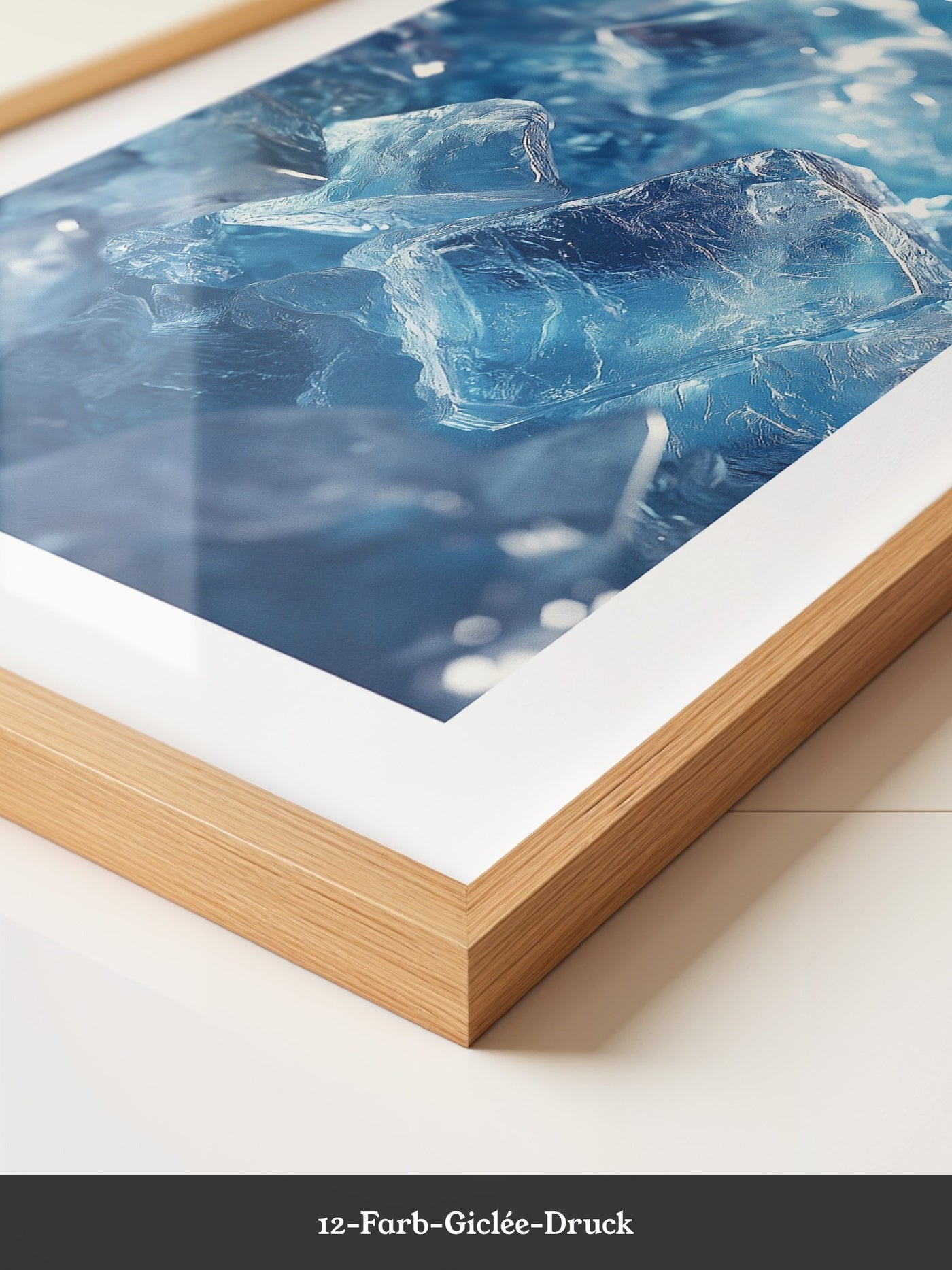 Eiswürfel Nahaufnahme blau