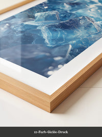 Eiswürfel Nahaufnahme blau