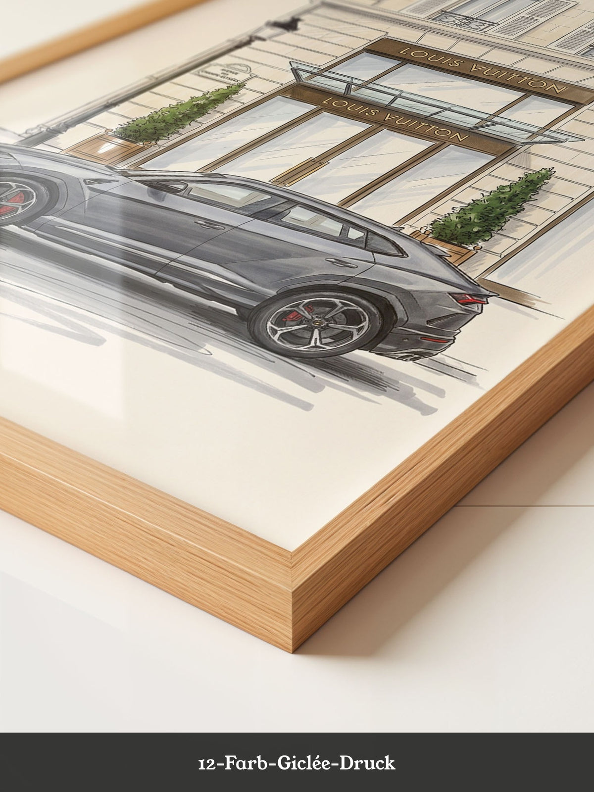 Luxus SUV Illustration Grau