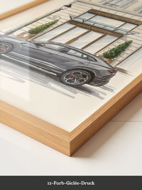 Luxus SUV Illustration Grau